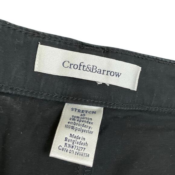 Croft & Barrow Women’s Black Palm Trees Embroidered Skort Size 10 - Picture 3 of 5